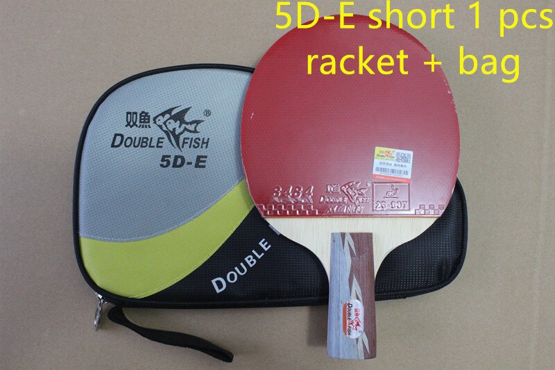 original double fish D Series Table tennis rackets . finished product Table tennis racquet: 5D E short cloth bag