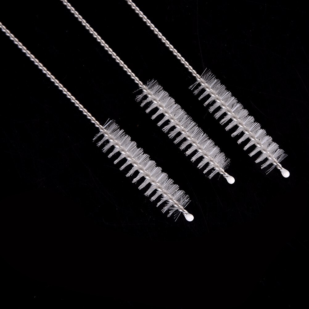 1pc palha escova de limpeza de aço inoxidável escova de lavagem mais limpo para o leite do bebê mamadeira beber tubo de palha escovas