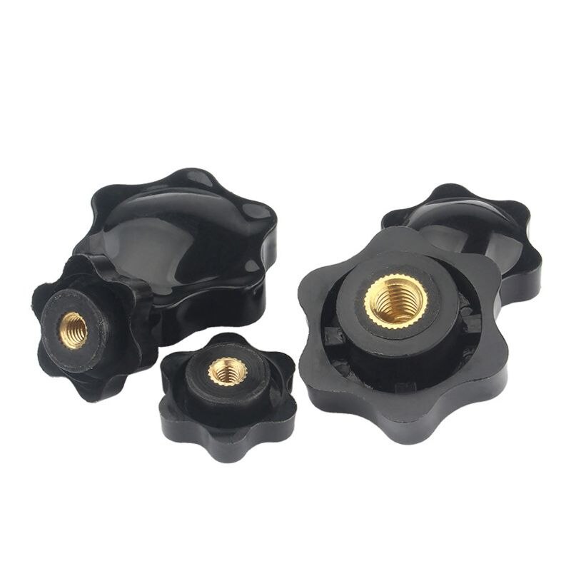 10 stück  m5 m6 m8 m10 pflaumen-handfestziehmuttern griff gewinde stern mechanische rändelmutter manueller klemmknopf