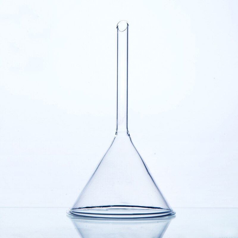Embudo triangular de vidrio de laboratorio, embudo grueso de vidrio de borosilicato, equipo de laboratorio, 75mm, 1 unid/paquete