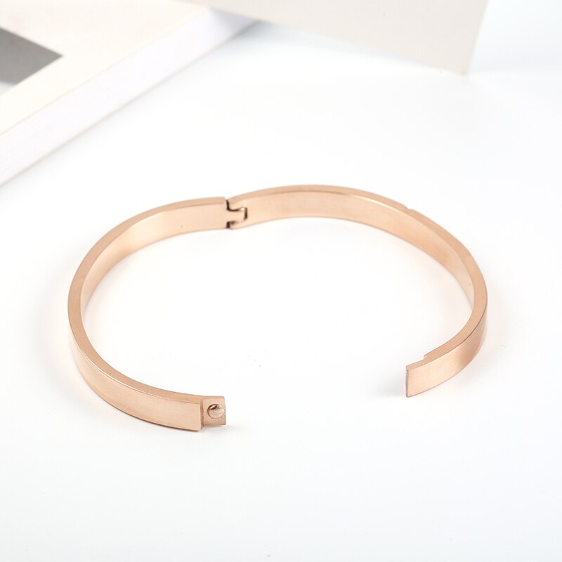 Mode Vrouwen Roestvrij Staal Rose Goud Sample Love Forever Armband Bangle Sieraden