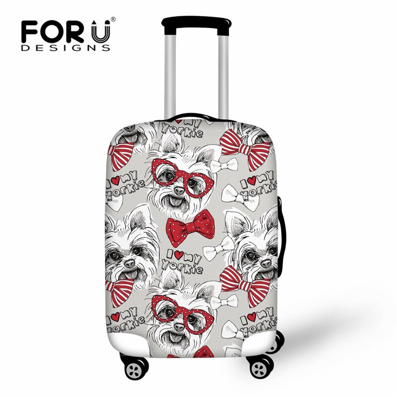 Luggage Cover - Elastic Waterproof Dustproof Suitcase Protector - Yorkshire Terrier Print: HK4031 / L