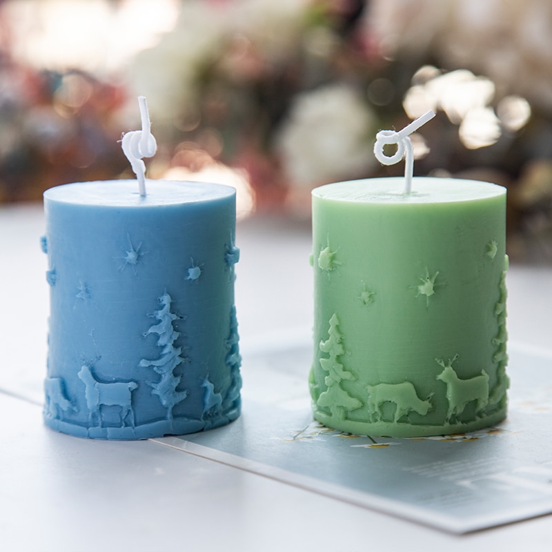 Julelysfremstillingsform silikone sæbe lysform form håndlavet xmas form 3d lys silikone skimmel til middag dekoration