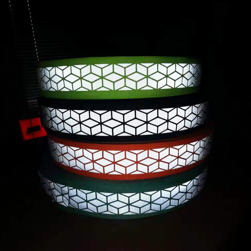 Sølv reflekterende webbing bånd diy stof tape til tøj sy  on 3cm x 2 meter