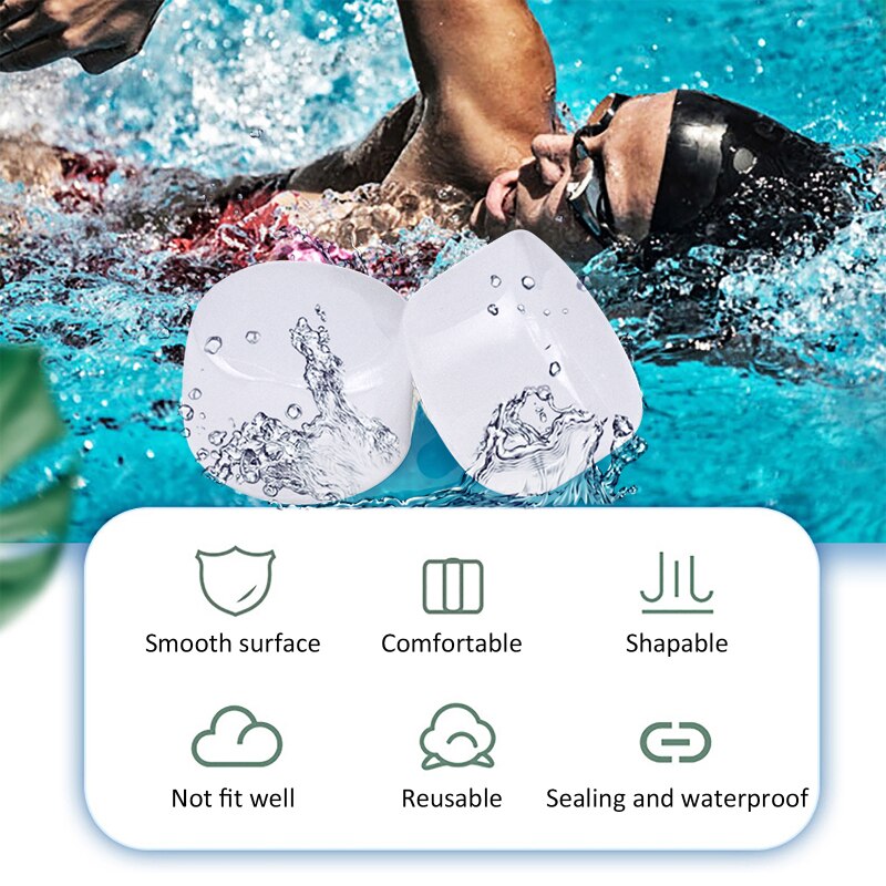 8/16pz Tappi per le orecchie in silicone Tappi per le orecchie in silicone riutilizzabili Dormire Nuoto Studiare Tappi per le orecchie modellabili Riduzione del rumore Cancellazione