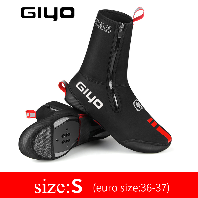 Fahrrad-Überschuhe, MTB-Schuhe, Stiefelüberzüge, Winter, warm, Thermo-Neopren-Überschuhe, wasserdichte Fahrrad-Überschuhe unter 0 ° Temp: Schwarz