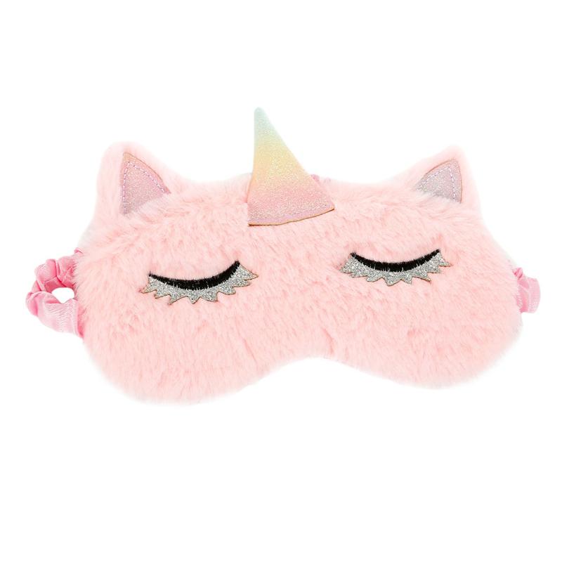 Masque pour les yeux en forme de licorne, bandeau de nuit, léger et confortable pour dormir, bandeau de nuit Super doux pour dormir en déplacement, siestes de travail: Rose