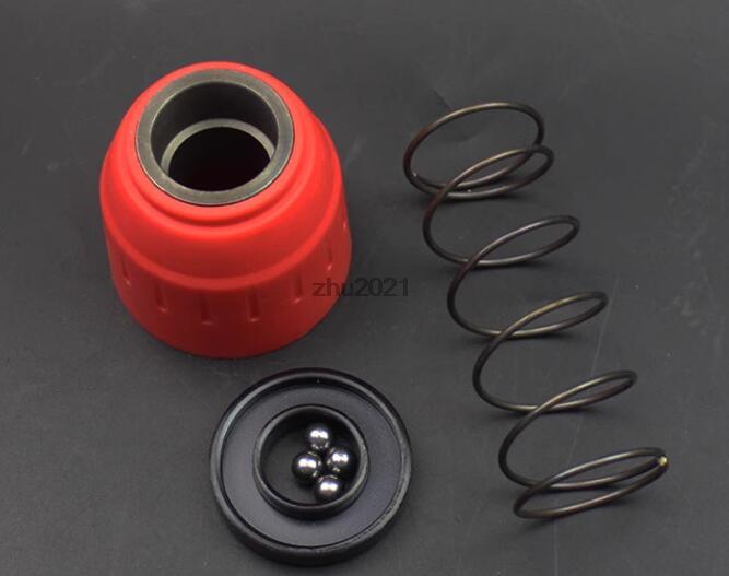 Electric Hammer Head Set - Adjustable Spring, Quadrilateral Clamp, Rubber Cap, Impact Drill Sleeve, Threaded Iron Front Cove: Chocolate