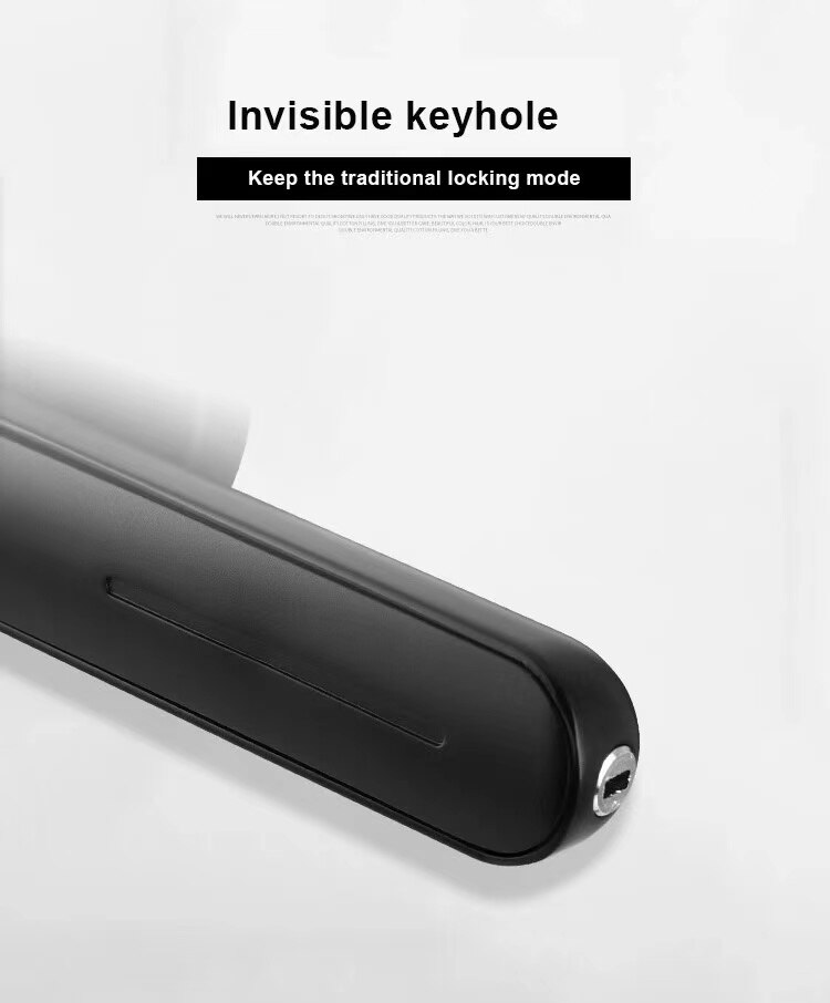 Smart Fingerprints Door Handle Home Lock Biometric Digital Electronic Bluetooth Zinc Alloy Apartment Door