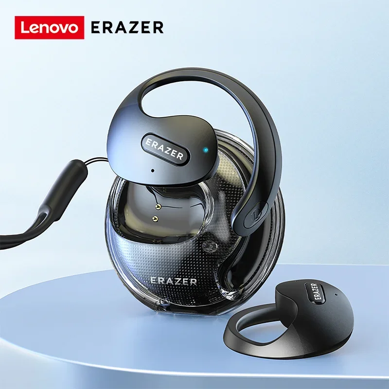 Lenovo ERAZER X15 Pro OWS Drahtlose Kopfhörer Bluetooth 5.4 Ohrhörer Sport Kopfhörer HIFI Sound Rauschunterdrückung mit Mikrofon: Rot