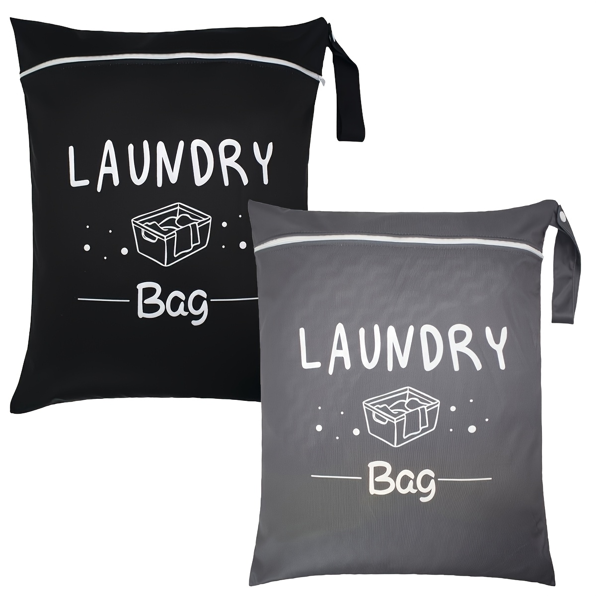 Stora tvättpåsar för resor, tvättbar våt/torr dragskopåse för badrockar, träningskläder och förvaring av yogakläder, tvättpåsar