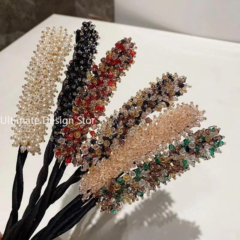 Diademas elegantes para hacer moños mágicos de cristal, horquillas con forma de Donut, bandas para el cabello a la para chicas y mujeres, diadema de peinado Diy, accesorios de herramientas