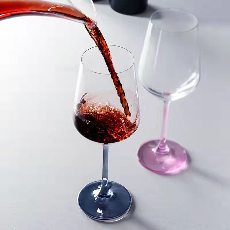 Vasos de cristal de Color rosa para cocina, Copa bonita, utensilios de cocina, champán, Burdeos, de boda, de amante de cumpleaños, 2 piezas