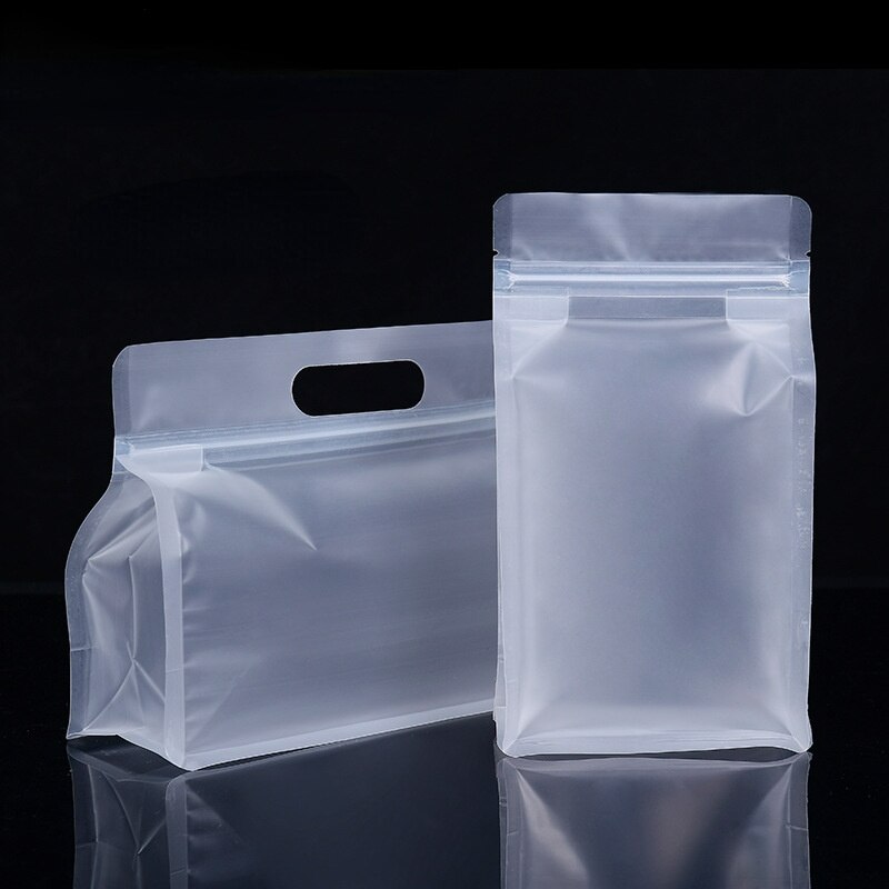Thick Frosted Transparent Self-supporting Packaging Bag Candy Flower Tea Rice Ziplock Cat Food Fish Bait Eight-side Sealing Bag