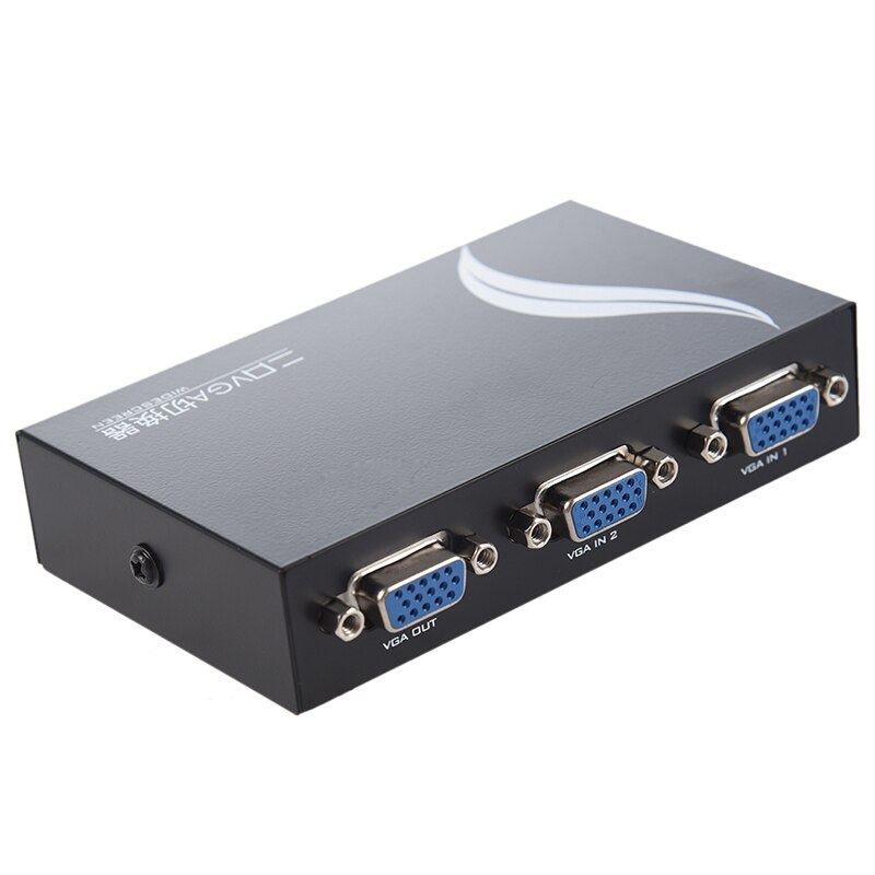 2 Port VGA Svga Monitor Sharing 2 to 1 Selector Switch Box for LCD Pc Tv Monitor