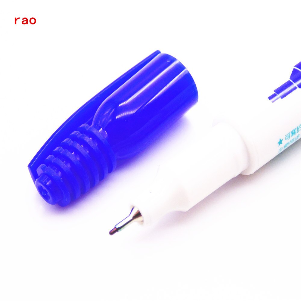 Stylo marqueur Extra fin à Base d'alcool, 0.5 Mm, 11 couleurs, encre pour Film/bois/tissu/métal/verre: Blue