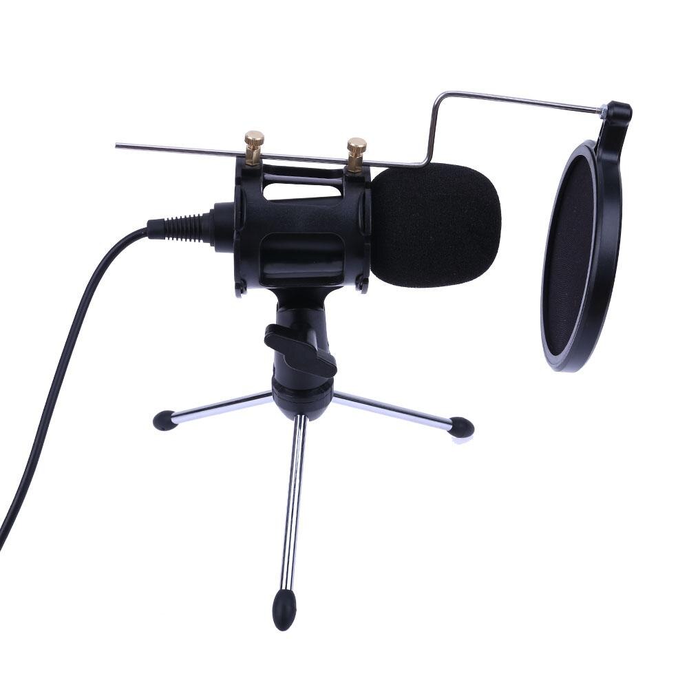 USB Condenser Microphone Desktop Omnidirectional Recording Mic for Computer Studio Online Meeting: B