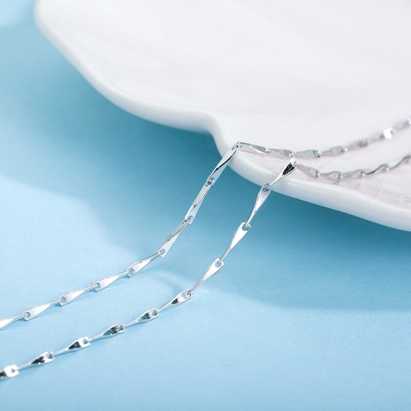Sa sølv  s925 halskæde 16/18 tommer  s925 sterling sølv tilbehør kæde matching: Melonkædekæde / 40.5cm