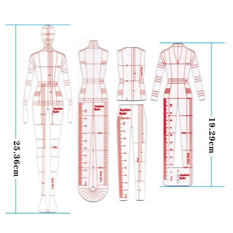 Drawing Ruler Figure Drawing Template Body Model C... – Grandado