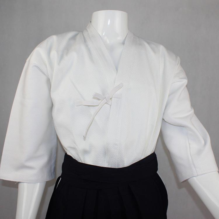 Altura 155 ~ 200cm UNISEX de de algodón puro hakama uniformes de Kendo Tops kung fu hapkido trajes de ropa azul/blanco