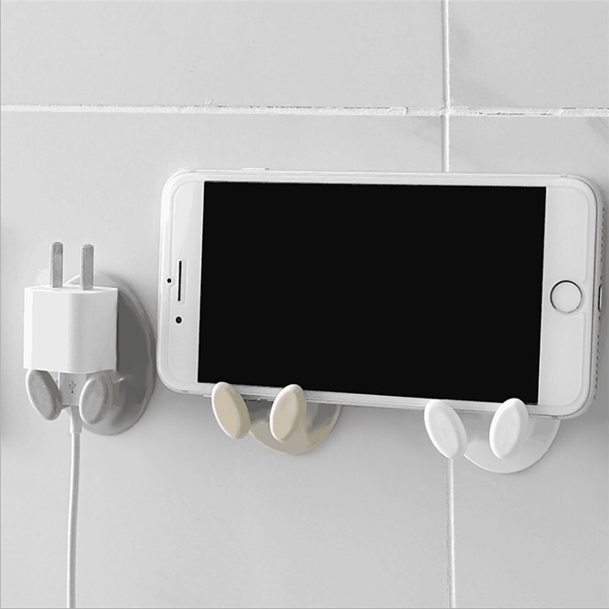 Wall Adhesive Plug Hook 4PCS Hook Socket Holder Power Cord Storage Rack Multi-function Plug Hooks 0516#30