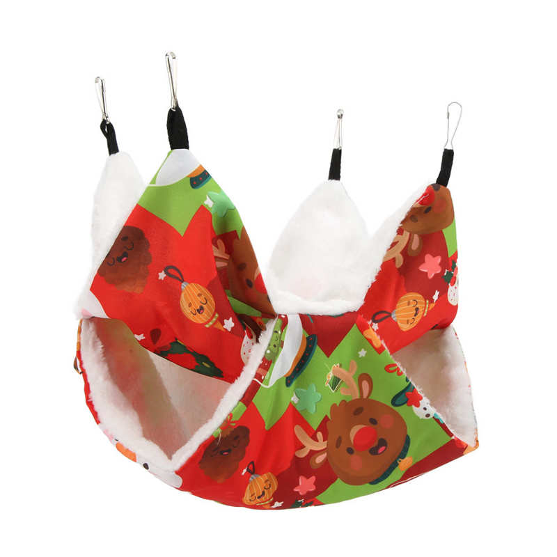 Hamster Hangmat Bed Kleine Huisdier Kooi Hangmat Dubbele Laag Voor Hamsters: Red