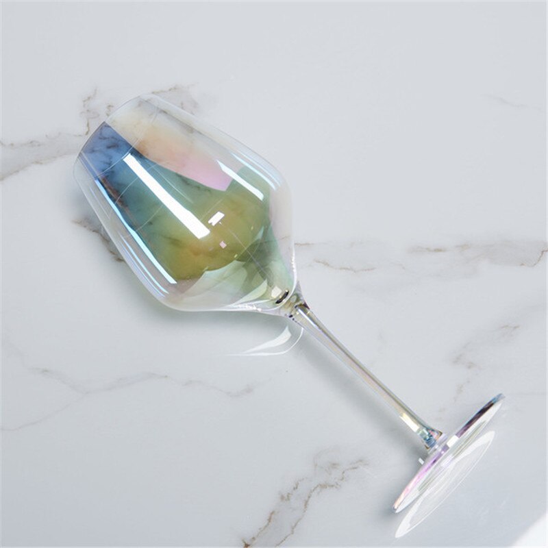 Regnbue bæger farverige krystal champagneglas farvede vinglas ionbelagte glas festglas en række forskellige stilarter: F