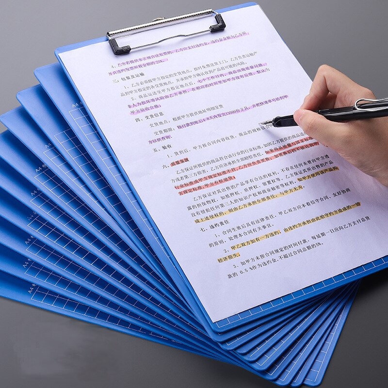 A4/A5 Splint Density Board Writing Board Metal Hook Folder Clip File Plastic Menu Bill Folder Office Stationery School Supplies