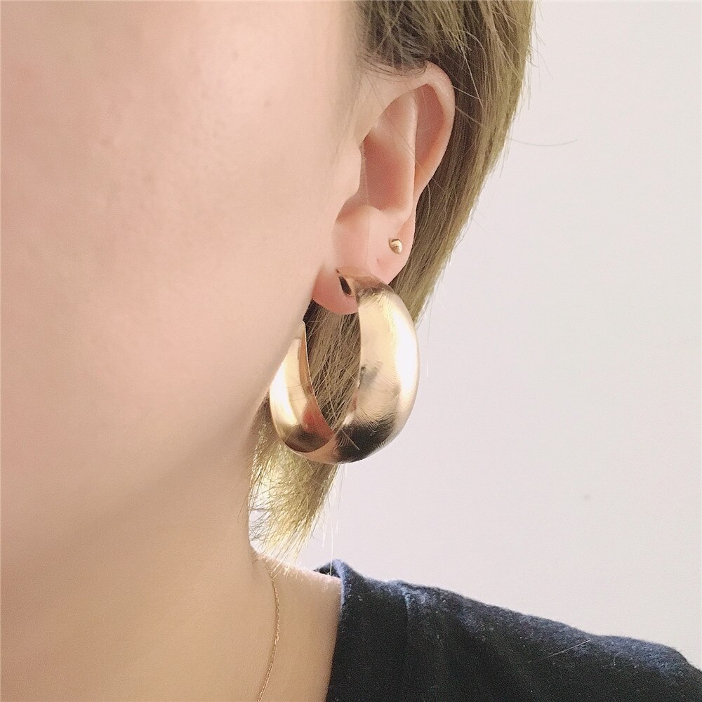 Della boemia Oro di placcatura Liscia e Strutturato Ampio Cerchio trio impostato Orecchino Pacchetto Splendida Annata casuale Accessorio Dei Monili Regalo Della Madre