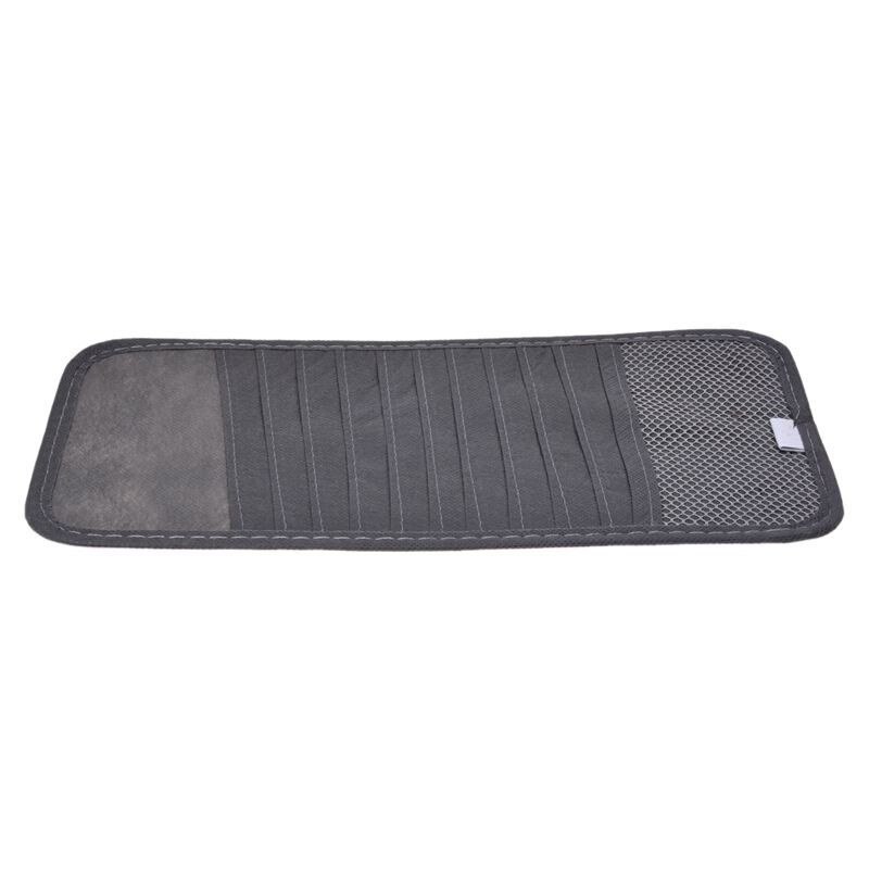 Pare-soleil voiture CD organisateur porte-sac CD 12 pièces gris