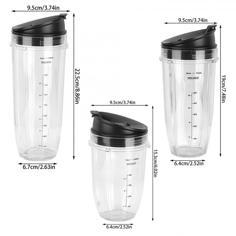 18 24 32 oz unssi kuppi sip n tiiviste kansien vara- varaosia tarvikkeet nutri ninja auto-iq ja duo tehosekoitin juicer