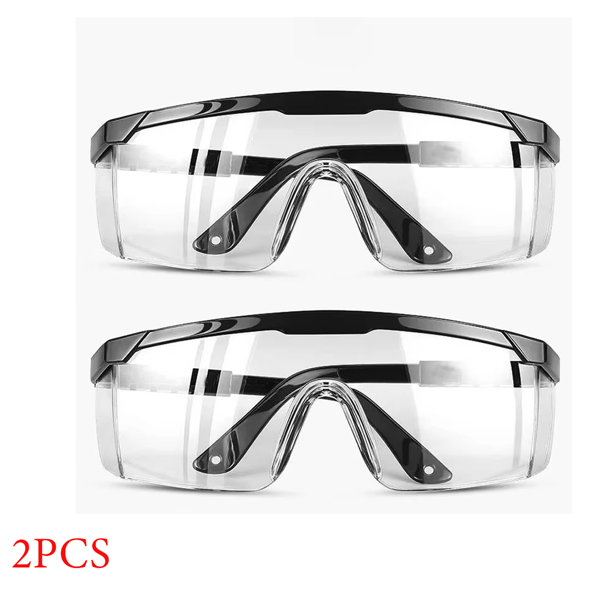 2/10 Stuks Anti-Splash Veiligheidsbril Oog Beschermende Lab Bril Beschermende Industriële Wind Stofdicht Bril Fietsen bril: Goud