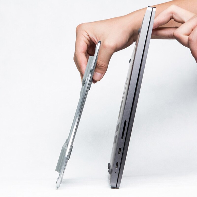 Justerbart laptop stativ tablet stativ universal til mac book ipad folde kontor notebook køling 6 niveauer af højde