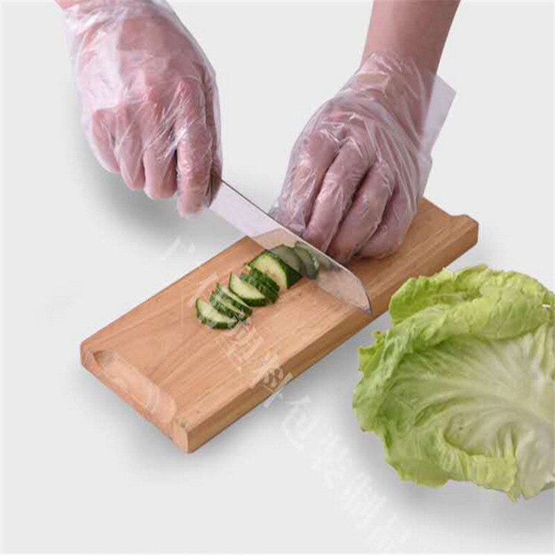Guantes desechables de polietileno PE 100 Uds., guantes de limpieza seguros para alimentos de plástico, guantes de limpieza seguros para cocina, restaurante, seguridad para la limpieza de alimentos