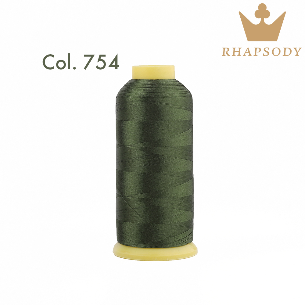 Rhapsody 120D2 5000m 40WT hilo de bordar de poliéster para Brother Singer Janome Babylock máquina de coser costura casera 200 colores