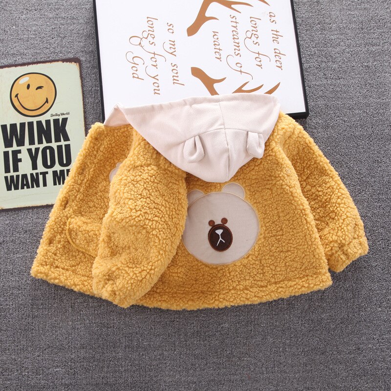 Abrigo para bebé, niño y niña chaqueta para, disfraz con capucha para niño, ropa de oso, prendas de vestir exteriores, conjuntos sólidos de de manga larga suave para 0-36 meses