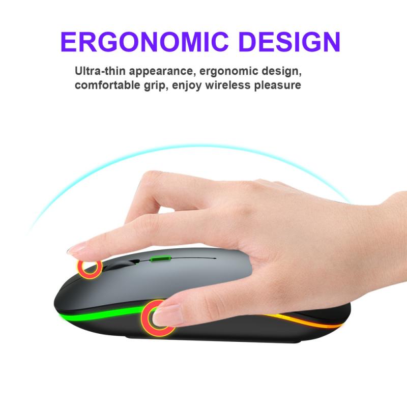 Rechargeable Computer Mouse Wireless Charging Mouse Ultra-Thin Silent Mute Mice For Home Office Notebook Mouse For Xiaomi Laptop