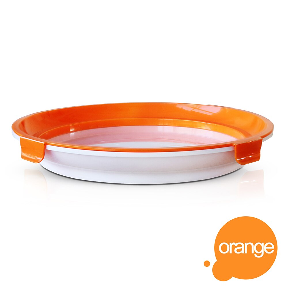 Conteneur de conservation sous vide réutilisable, organisateur d&#39;intervalle de conservation des aliments frais, réfrigérateur empilable: Orange