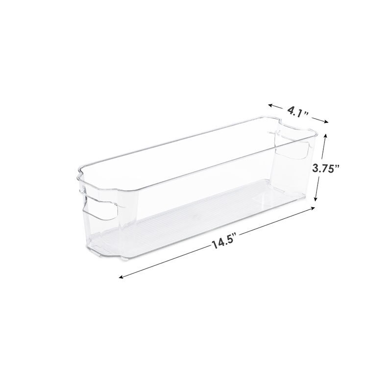 Fridge Food Fresh Keep Storage Box Refrigerator Organizer Bins Stackable Vegetable Fruit Meat Fresh Box Freezer Organizer Tool: 37.2x10.5x10cm