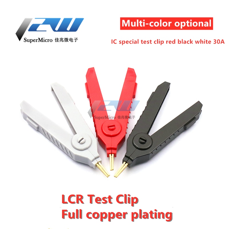 Crocodile clip Pure copper plated positive and negative pole test clip LCR clip low resistance duckbill clip precision instrumen