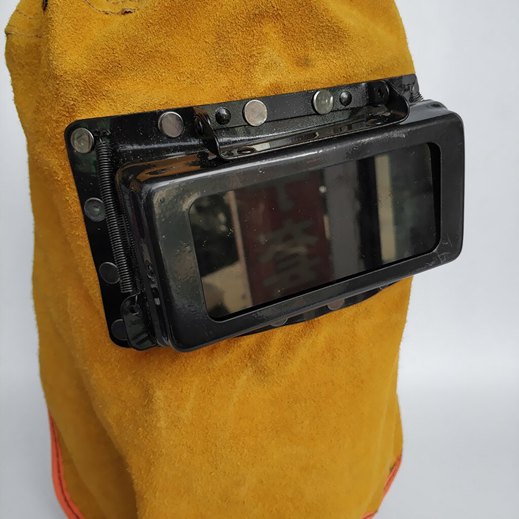 Clear Lens Leather Hood Welding Mask Eye Face Protection Equipment