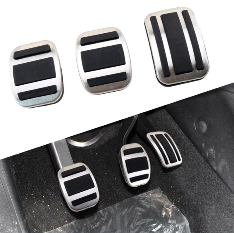 For Peugeot 3008 5008 LHD AT MT Gas Brake Pedal Cover Drill Steel Non-Slip Accelerator Overlay Accessories Car Styling