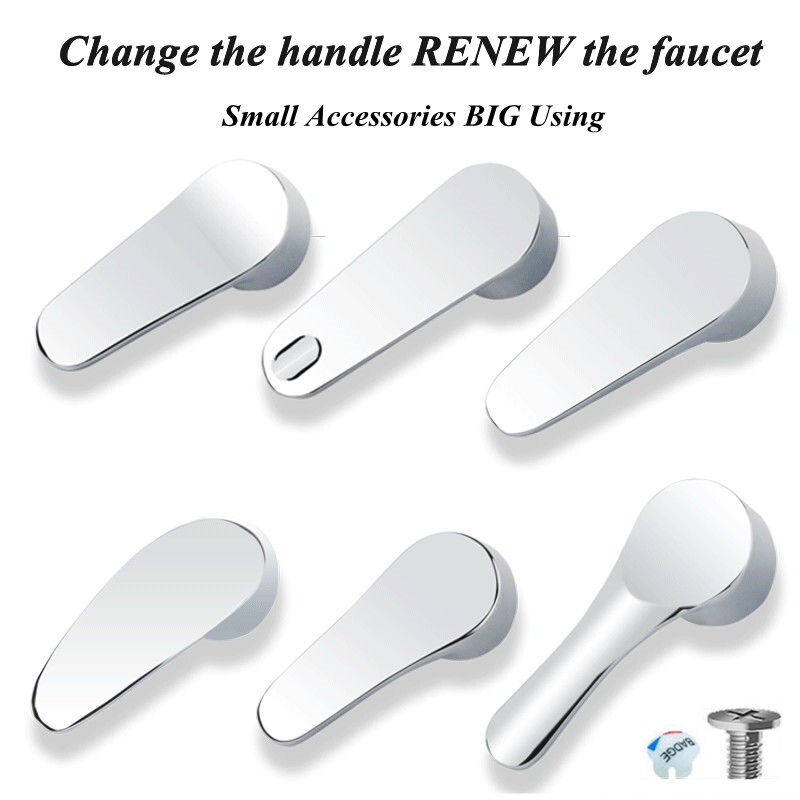 Bathroom Replacement Faucet Single Chrome Lever Handle Kit 35mm 40mm For single lever pressure balance bath and shower Taps