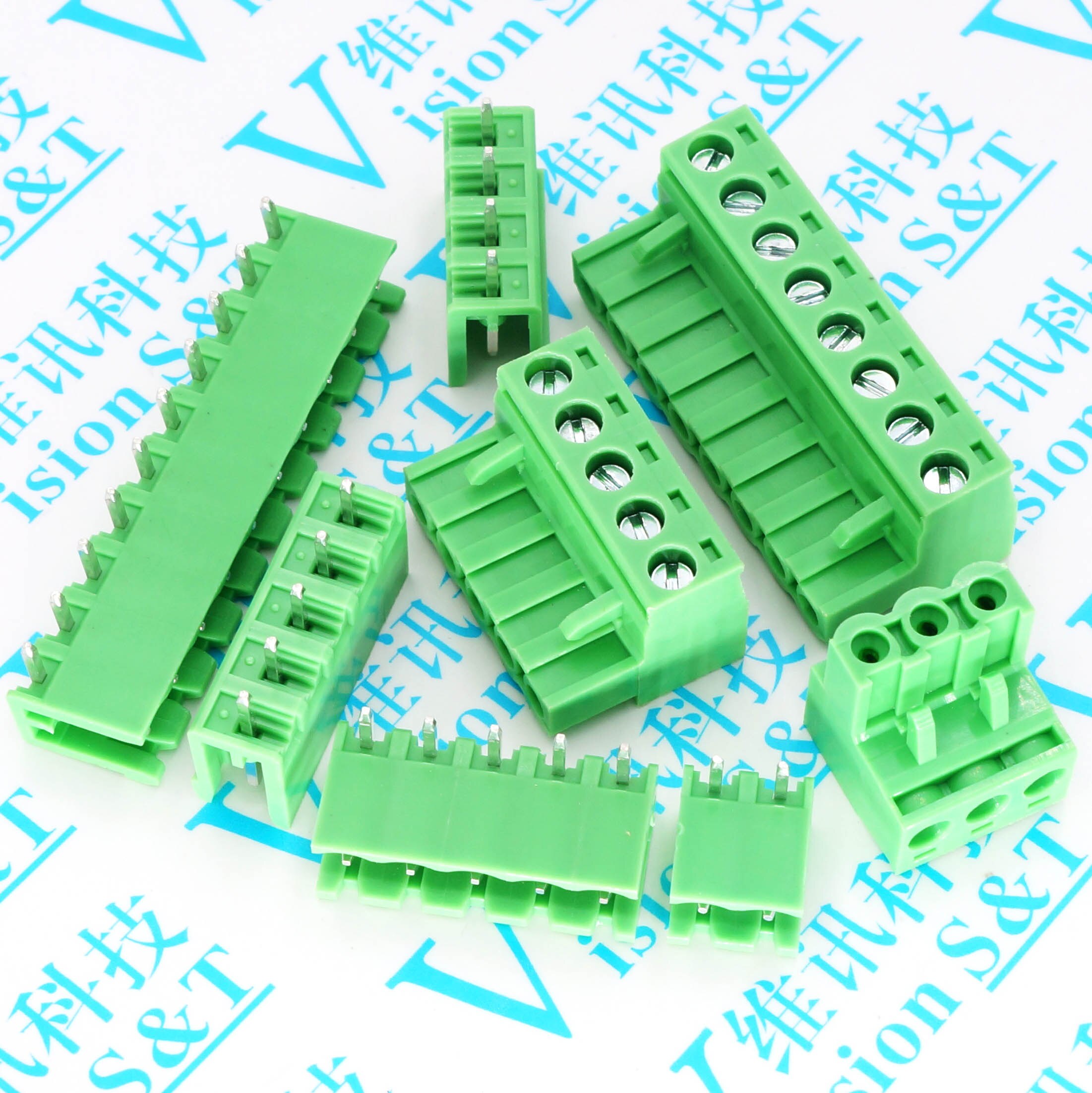 2EDG5.08 2/3/4/5/6/7/8/9/10/12Pin Right Angle Line Terminal Plug Type 300V 15A 5.08mm Pitch Pcb Screw Terminal Block