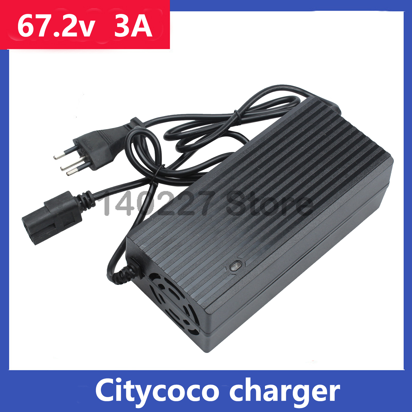 Voor Citycoco elektrische scooter acculader 67,2 V voeding 3A elektrische scooter oplader