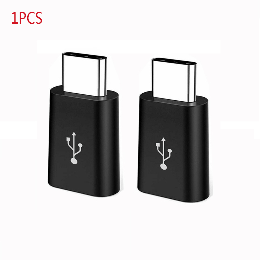 1 kpl micro usb type c naaras-uros sovitin muunnin micro-b-usb-c liitin latauskaapeli matkapuhelin tarvikkeet: Musta