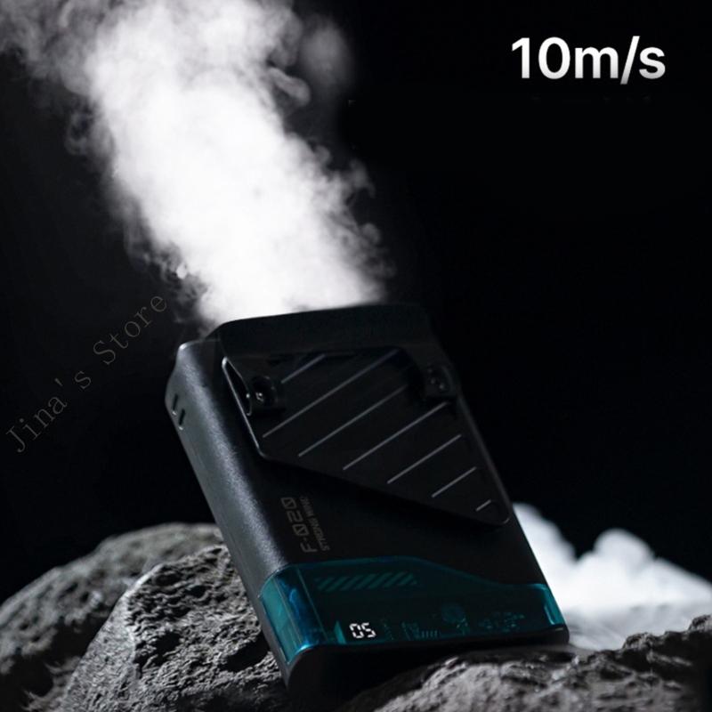 Bärbar bältesfläkt bärbar klämmfläkt 4000 mah resefläkt abs textur midjefläkt