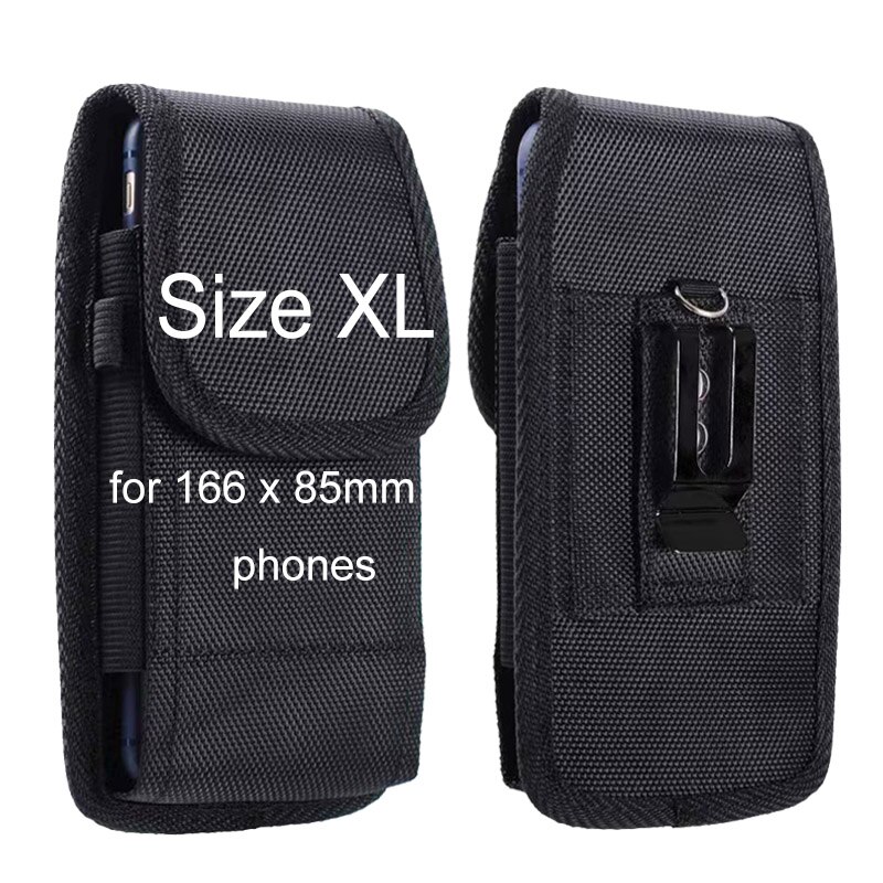 Phone Bag Pouch For Xiaomi Redmi Note 8 Pro Belt Clip Holster Oxfor Cloth Cover for Xiaomi Redmi Note 8T 6.3" waist bag: Vertical Case XL