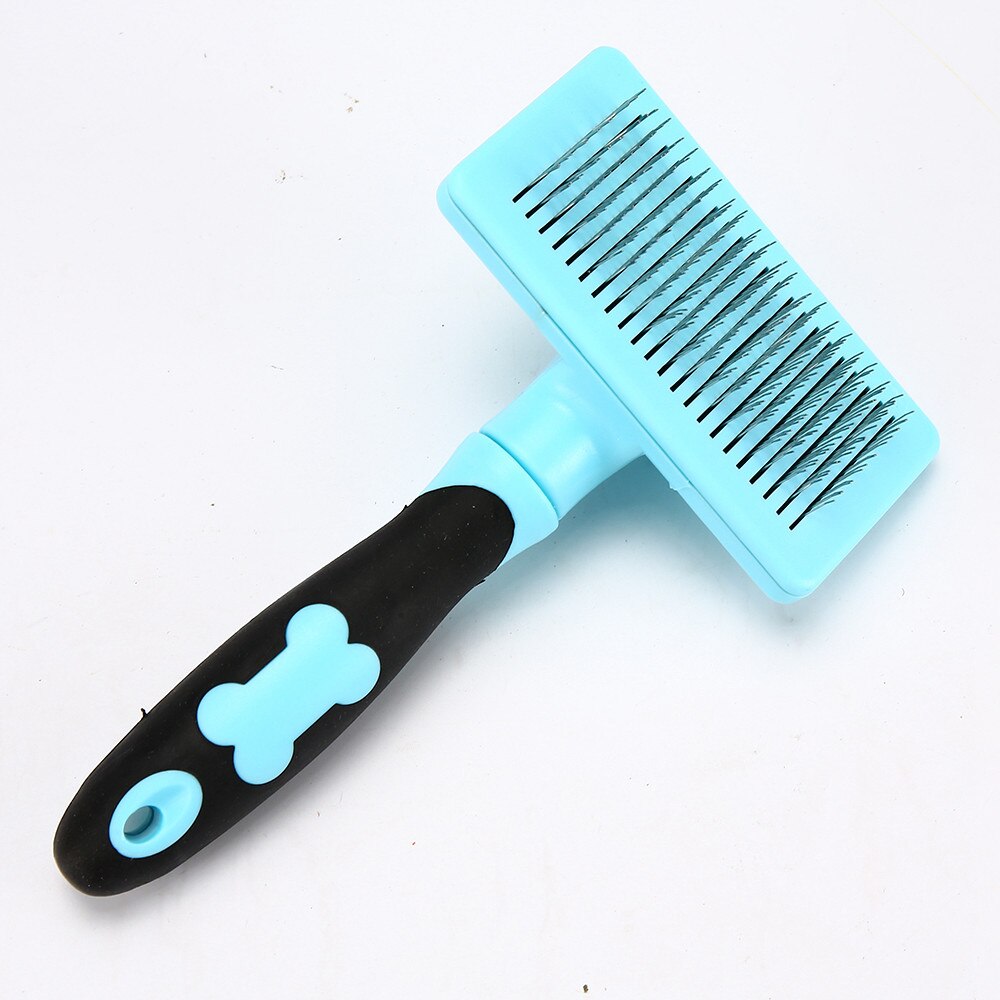 Hond Kammen Huisdieren Kat Grooming Kam Voor Honden Remover Hackle voor Katten Haar Kam Huisdier Schoonmaken Tool Deshedding Borstel Voor honden ZX0008: Blue