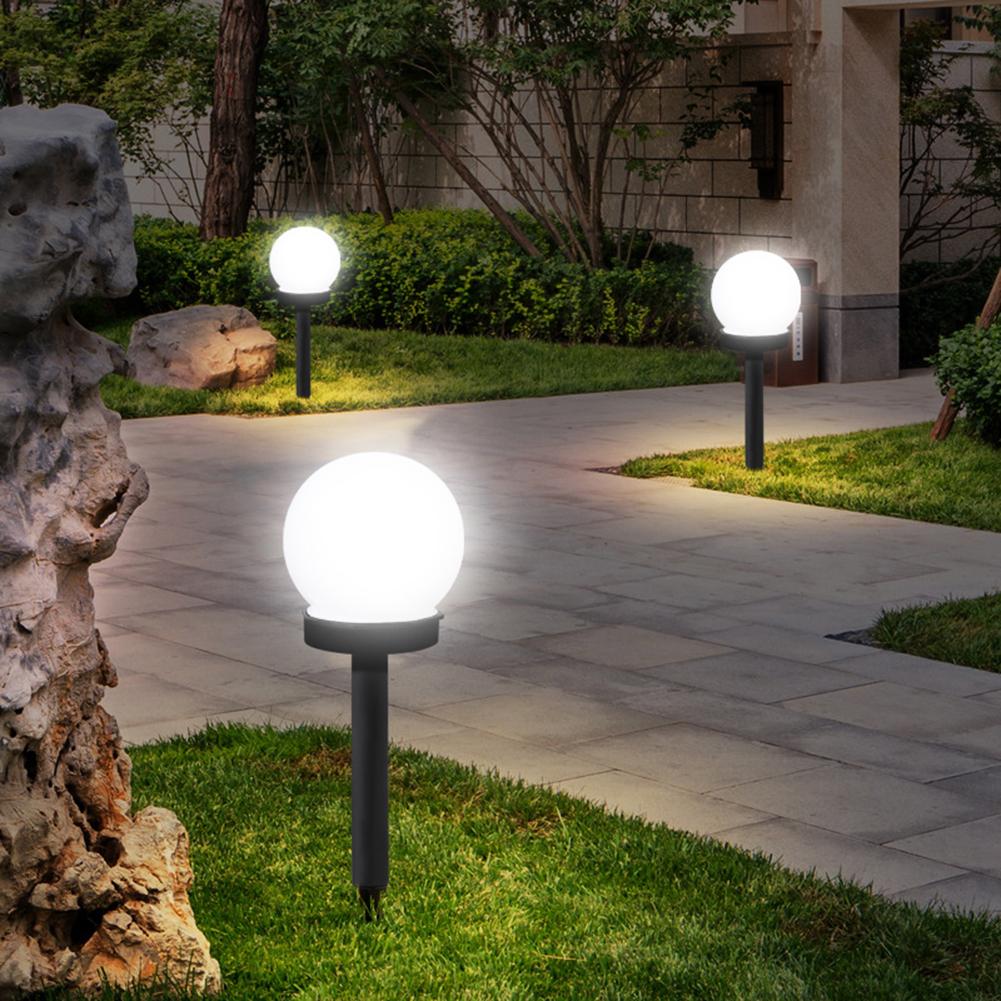 3pcs Round LED Solar light waterproof sunlight Power lamp Outdoor Path Yard Lawn Ball Light for garden courtyard decoration